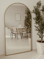 Duże Lustro Podłogowe Owalne 180x100 Złote