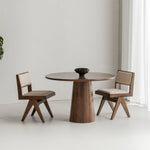 Drewniany stół jadalniany Koral - cylindryczna noga