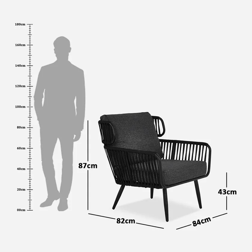 Leżaki Greta, szary i czarny