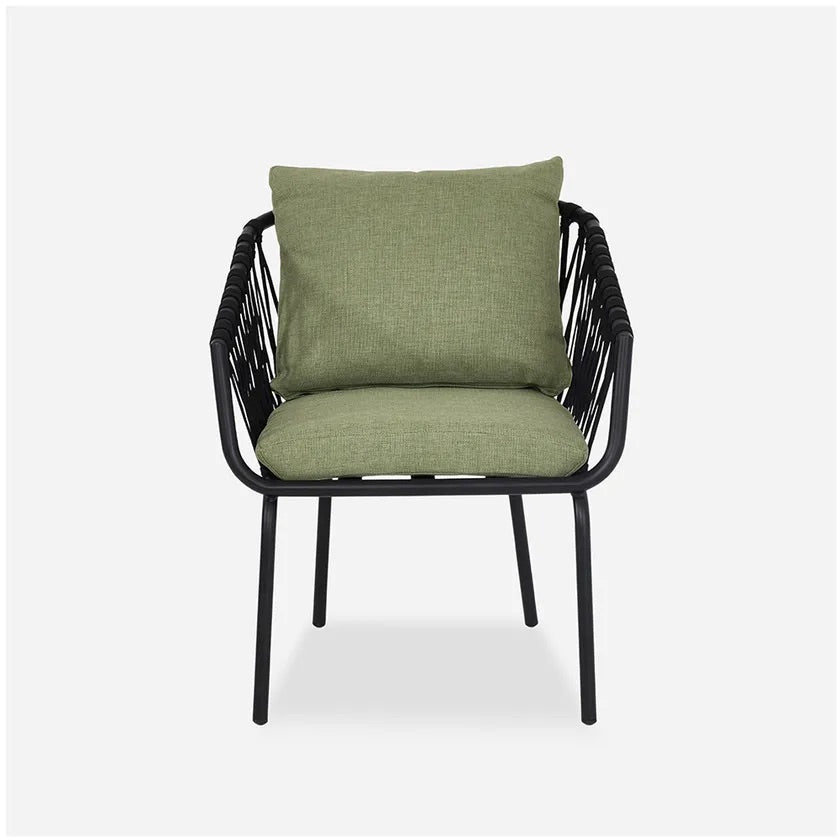 Leżaki wypoczynkowe w Danii, zielone i czarne