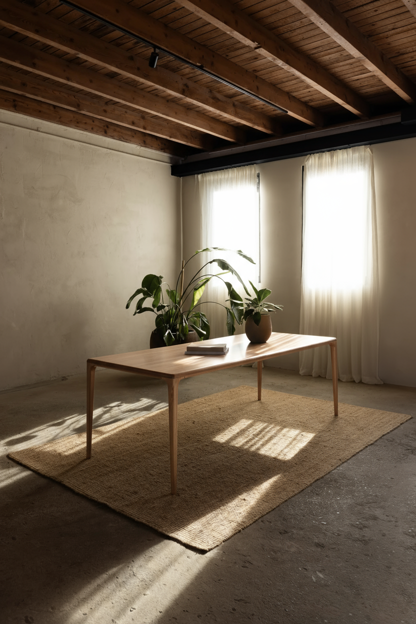 Drewniany prostokątny stół jadalniany - jasny dąb