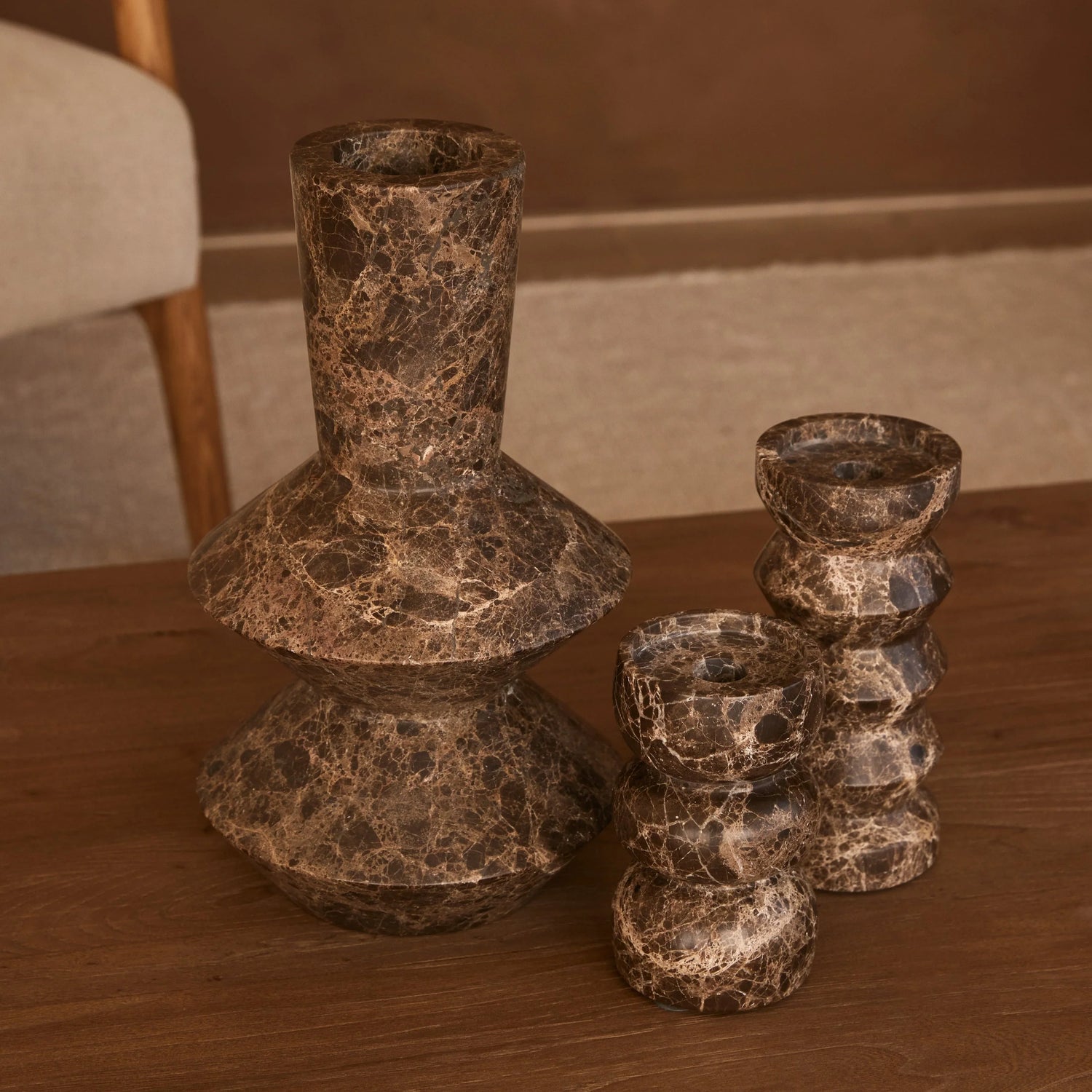 Wazon rombowy Ciemny Emperador H35 cm