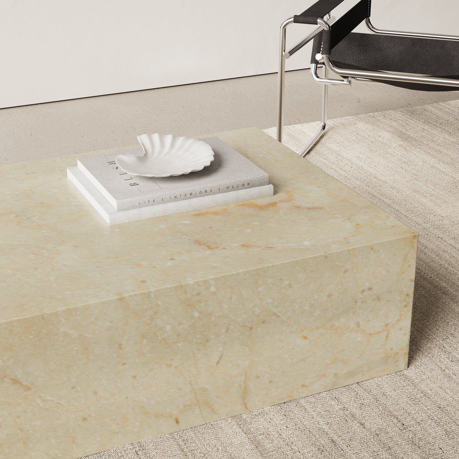 Marmurowy blok stolikowy - prostokątny