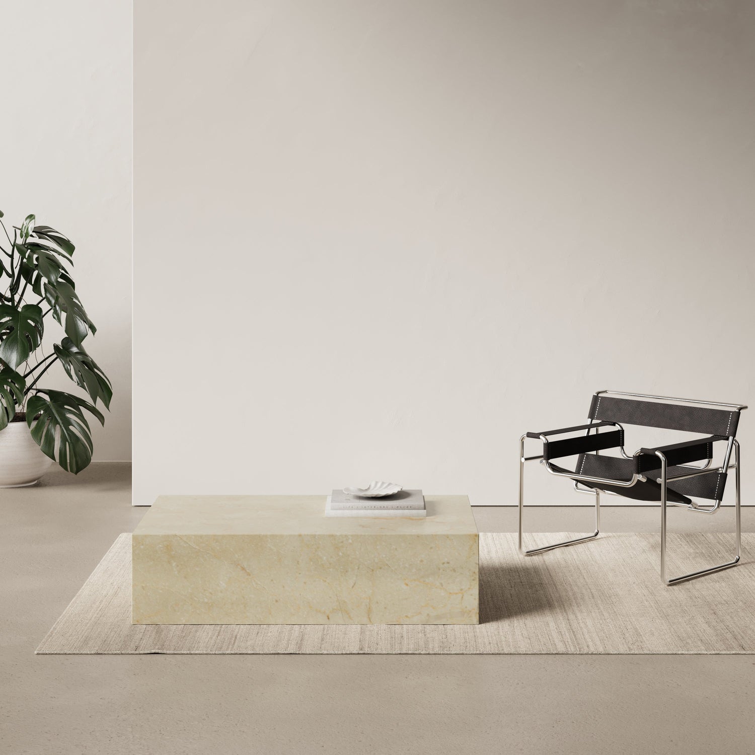 Marmurowy blok stolikowy - prostokątny