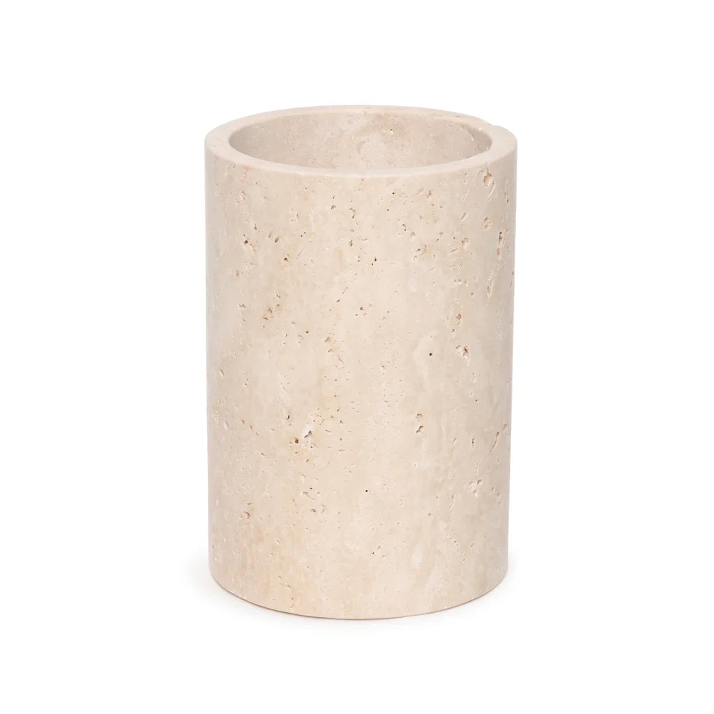 Wazon trawertynowy / chłodziarka do wina Ø12×18 cm